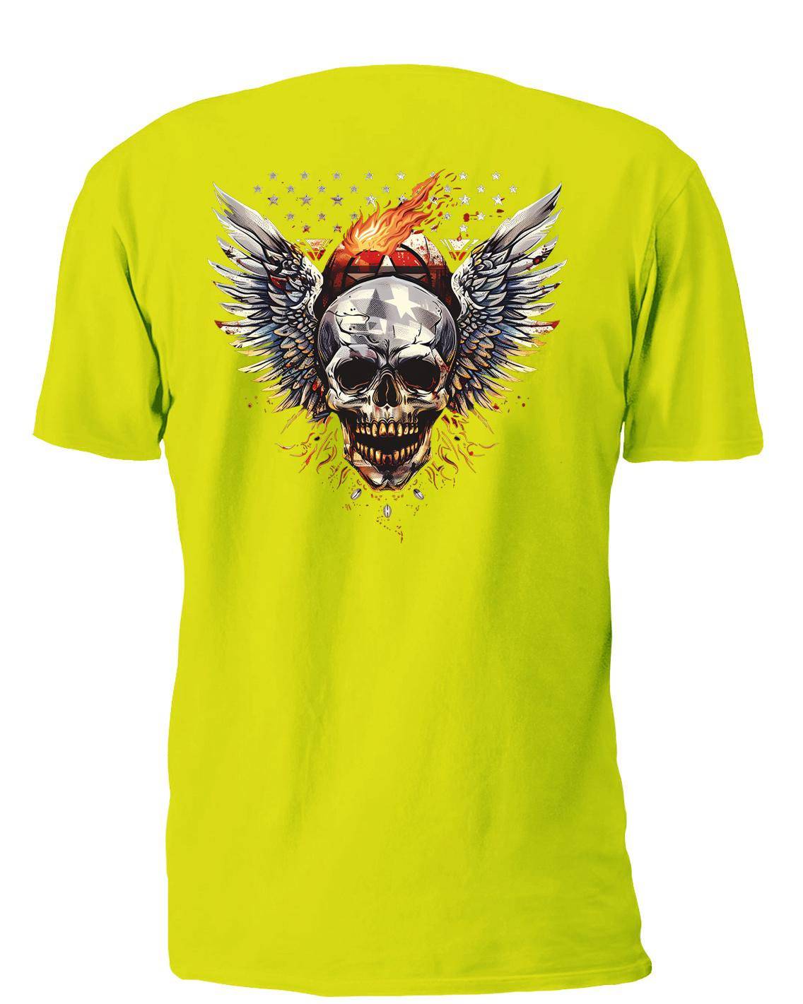 Winged Skull 13 T-Shirt, Longsleeve, Sweatshirt & Hoodie - AllTrade Apparel