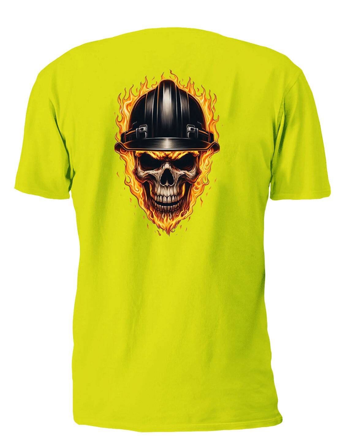 Flaming Skull Black Hardhat - AllTrade Apparel