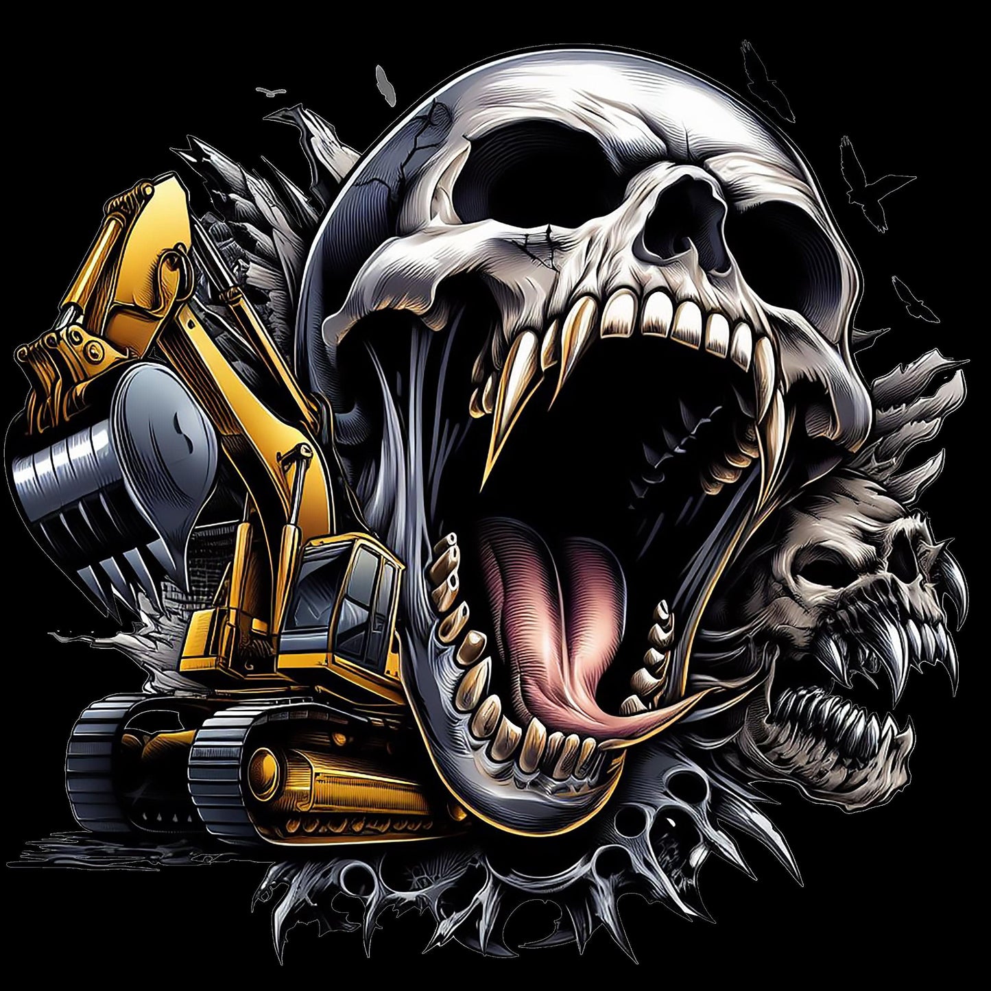 Angry Skull & Bulldozer - AllTrade Apparel