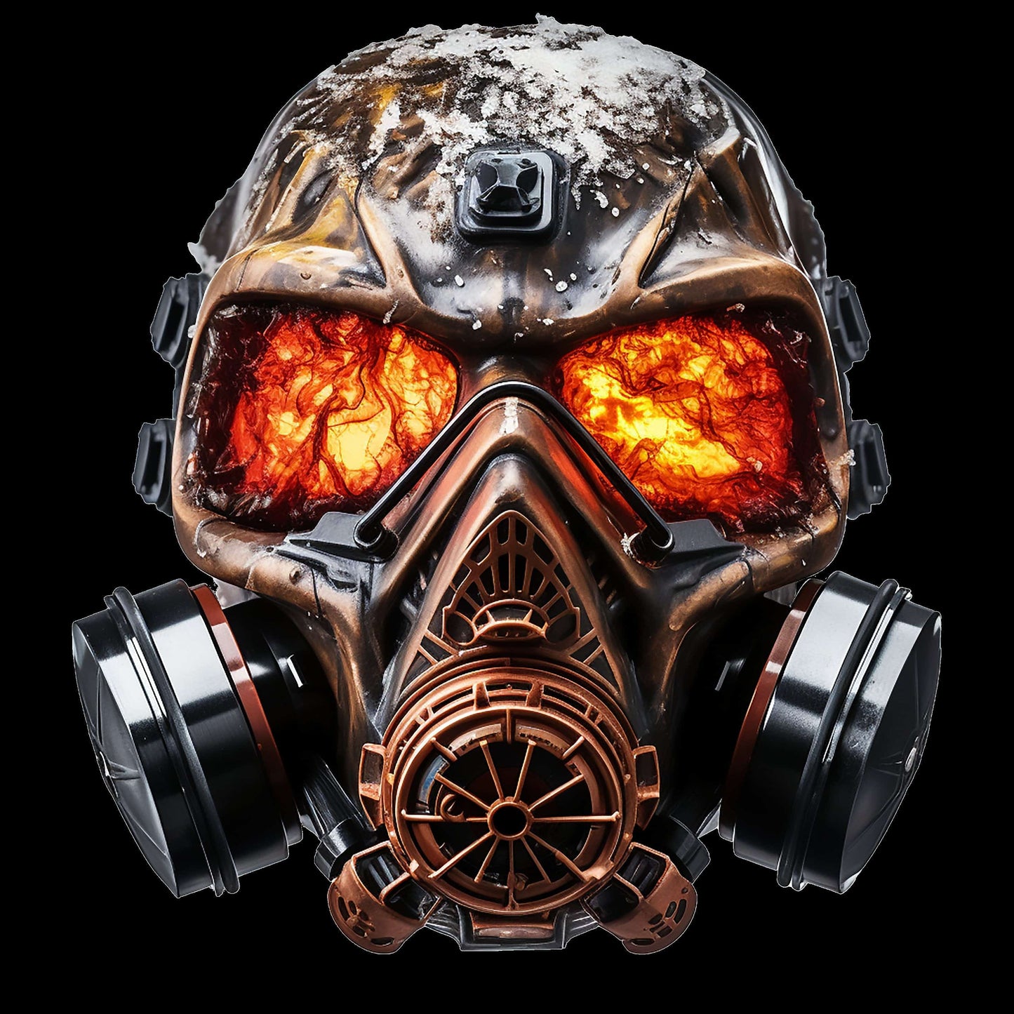 Burning Eyes Skull with Painter Mask - AllTrade Apparel