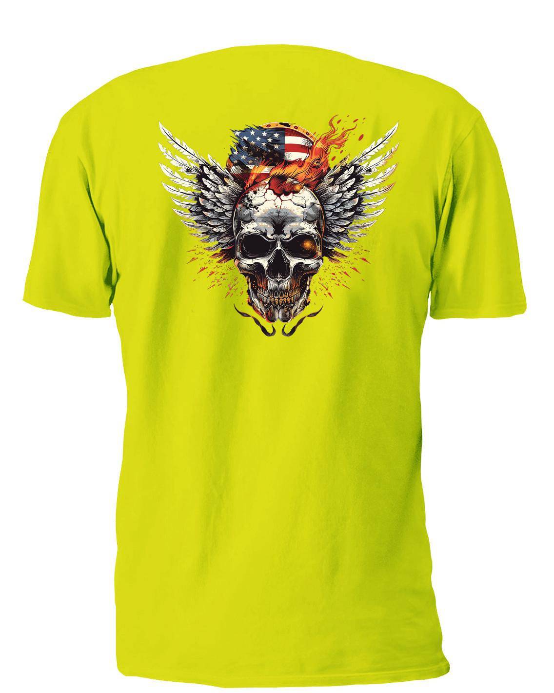 Winged Skull 9 T-Shirt, Longsleeve, Sweatshirt & Hoodie - AllTrade Apparel