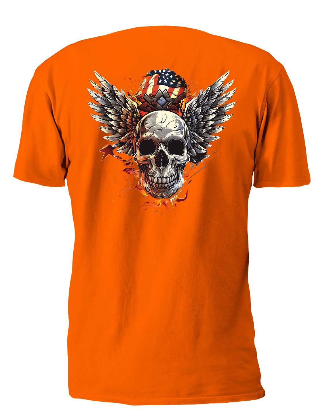 Winged Skull 10 T-Shirt, Longsleeve, Sweatshirt & Hoodie - AllTrade Apparel