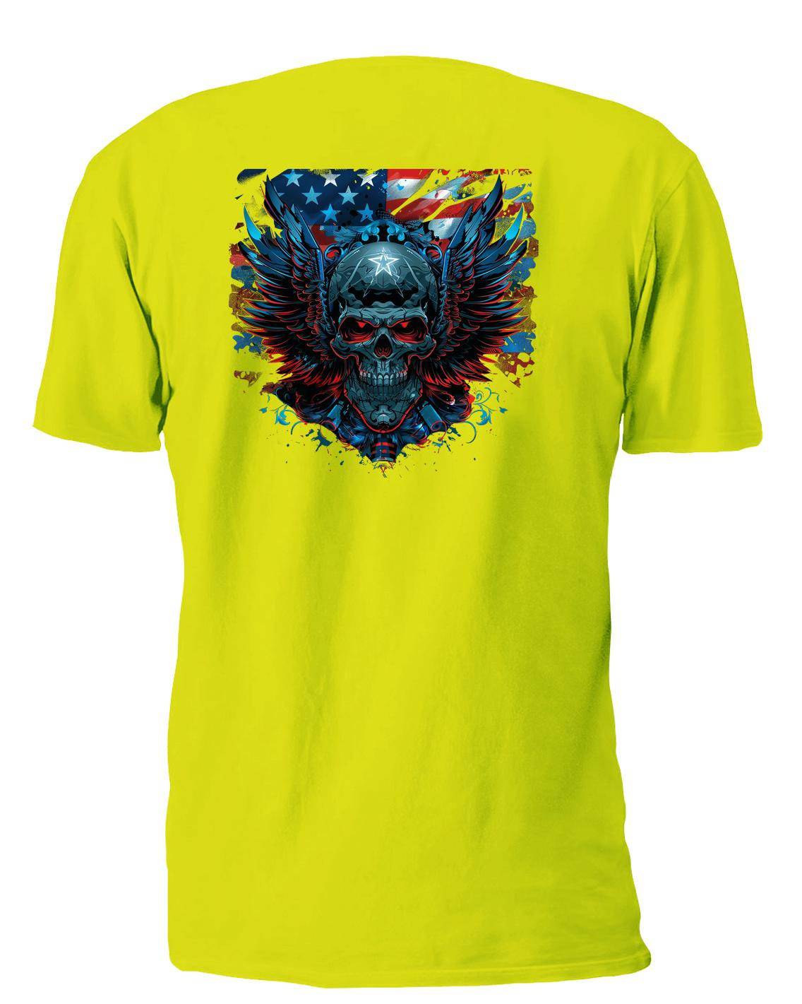 Winged Skull 5 T-Shirt, Longsleeve, Sweatshirt & Hoodie - AllTrade Apparel