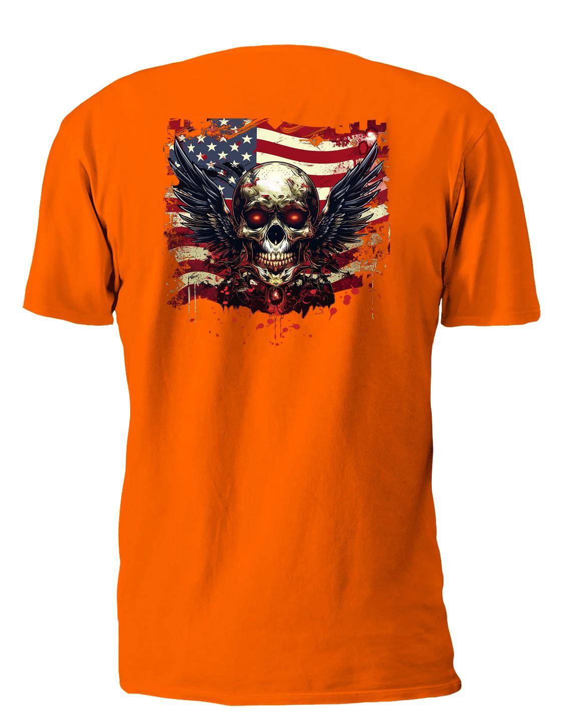 Winged Skull 6 T-Shirt, Longsleeve, Sweatshirt & Hoodie - AllTrade Apparel