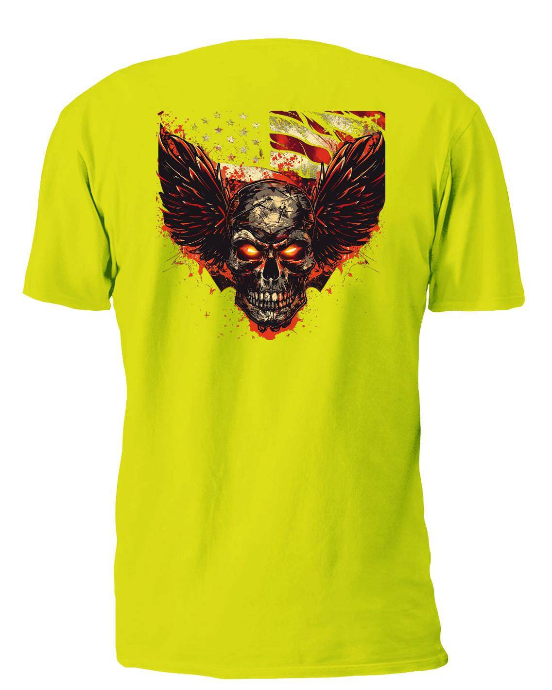 Winged Skull 7 T-Shirt, Longsleeve, Sweatshirt & Hoodie - AllTrade Apparel