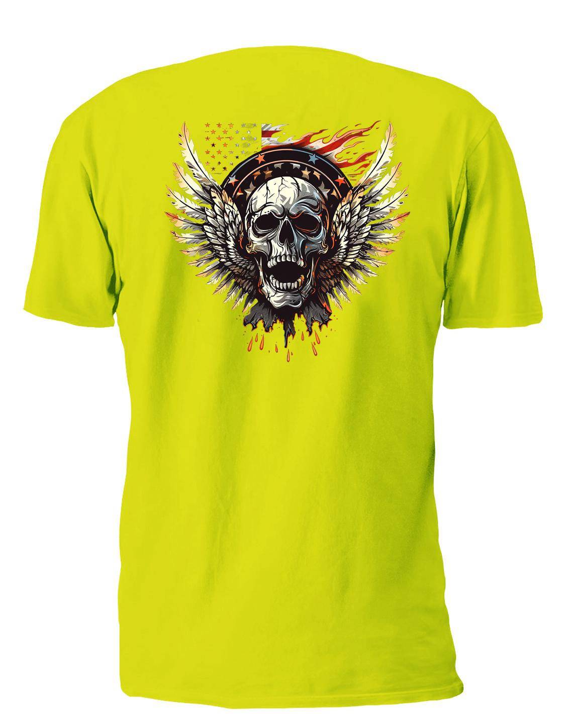 Winged Skull 8 T-Shirt, Longsleeve, Sweatshirt & Hoodie - AllTrade Apparel