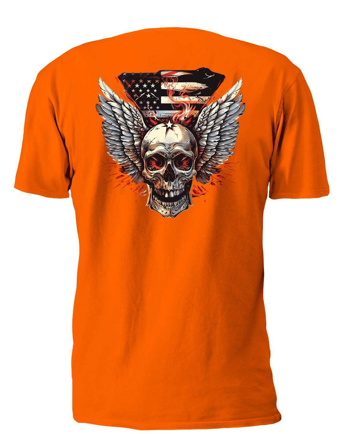 Winged Skull 11 T-Shirt, Longsleeve, Sweatshirt & Hoodie - AllTrade Apparel