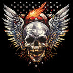 Winged Skull 13 T-Shirt, Longsleeve, Sweatshirt & Hoodie - AllTrade Apparel