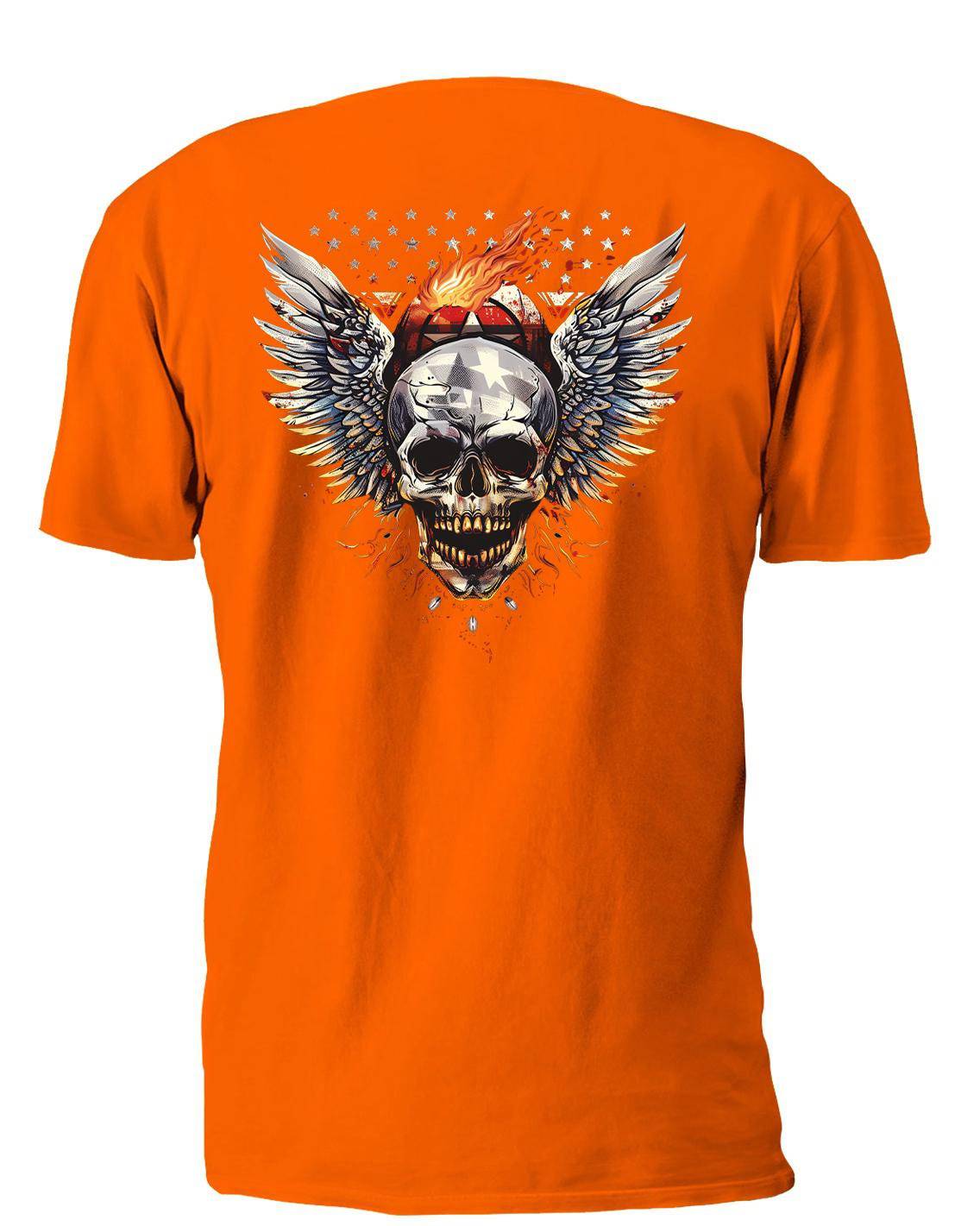 Winged Skull 13 T-Shirt, Longsleeve, Sweatshirt & Hoodie - AllTrade Apparel