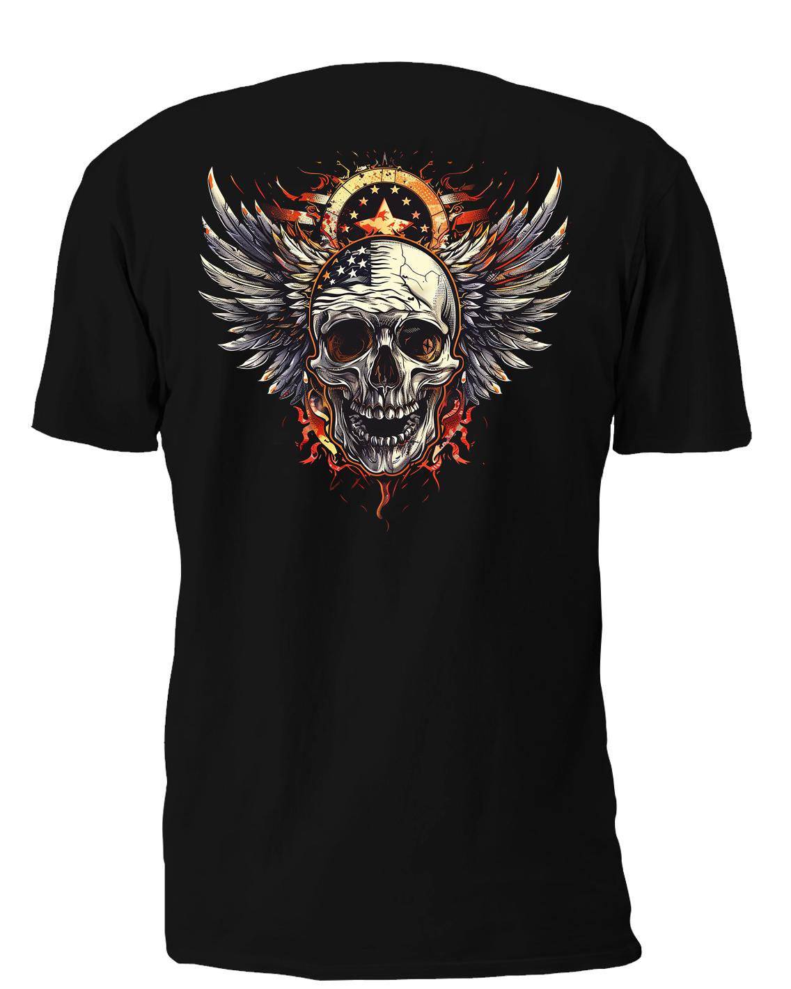 Winged Skull 12 T-Shirt, Longsleeve, Sweatshirt & Hoodie - AllTrade Apparel