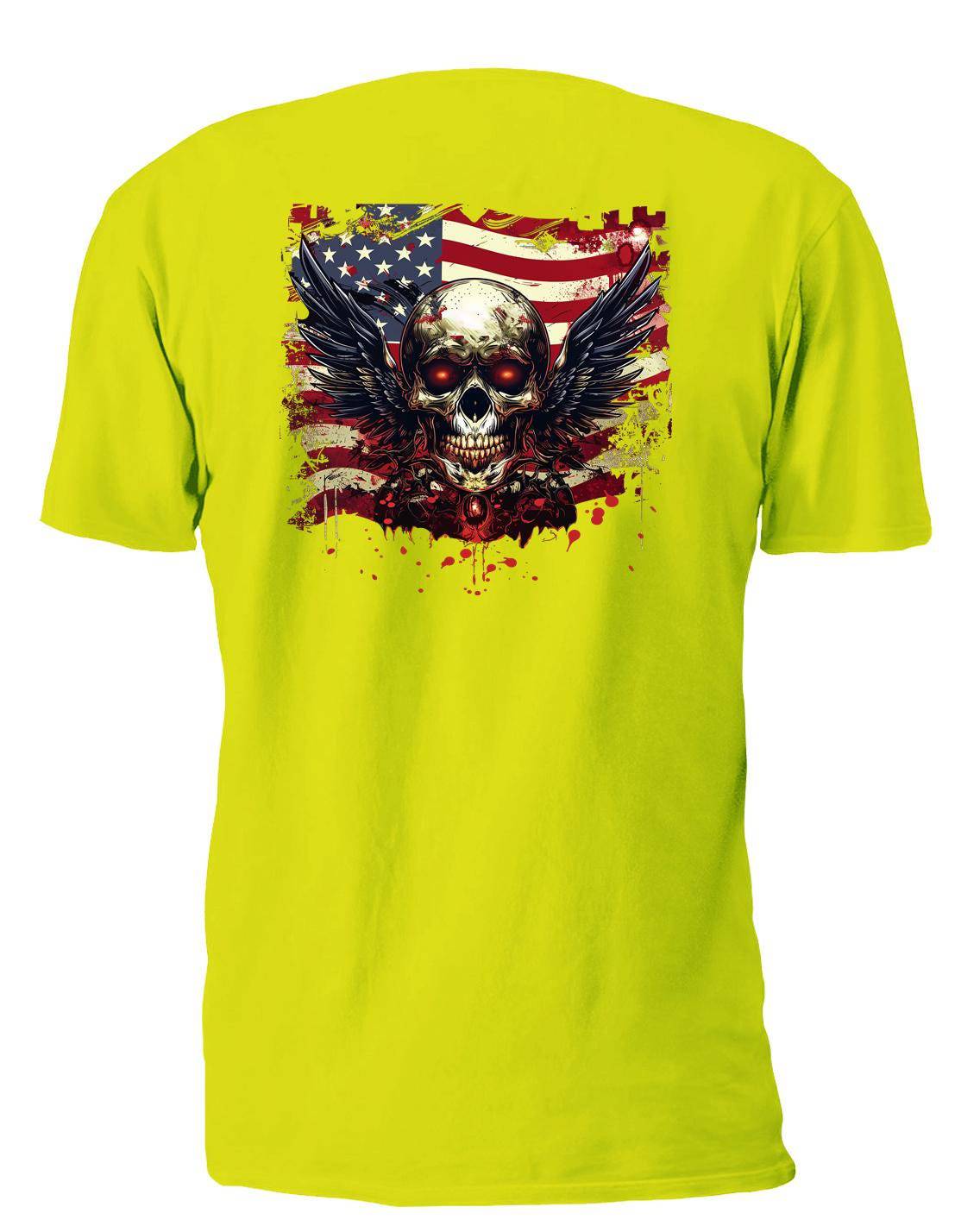 Winged Skull 6 T-Shirt, Longsleeve, Sweatshirt & Hoodie - AllTrade Apparel