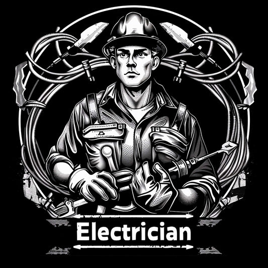 Electrician 3 T-Shirt, Longsleeve, Sweatshirt & Hoodie - AllTrade Apparel