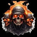 Three Burning Skull - AllTrade Apparel