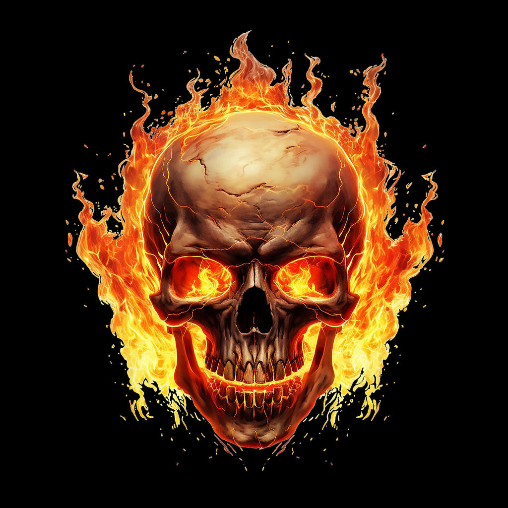 Flaming Skull 3 - AllTrade Apparel