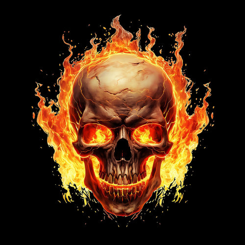 Flaming Skull 3 - AllTrade Apparel