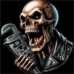 Skull Holding Wrench - AllTrade Apparel