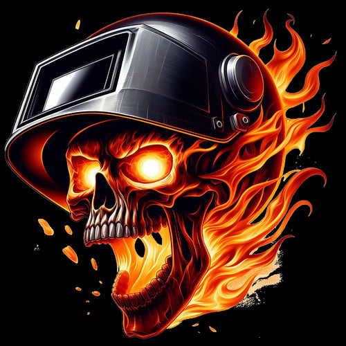 Welder Burning Skull - AllTrade Apparel