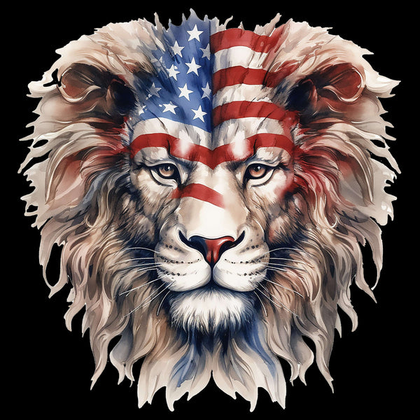 American Flag Lion Head - AllTrade Apparel