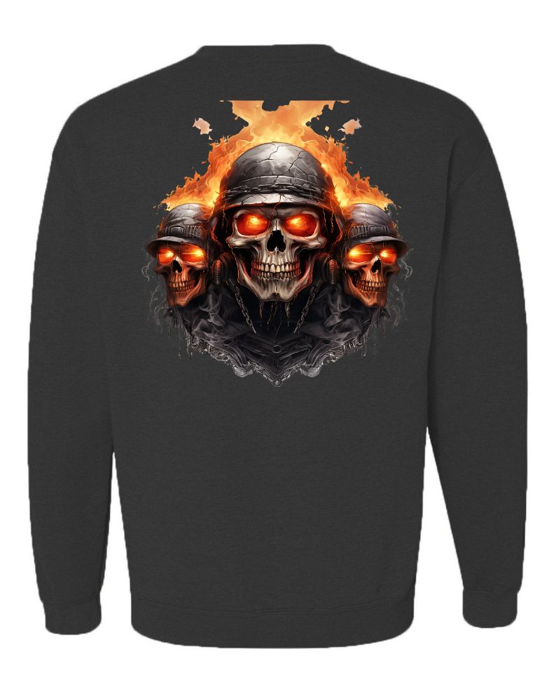 Three Burning Skull - AllTrade Apparel