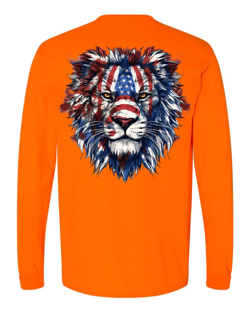 American Flag Lion Head 3 - AllTrade Apparel