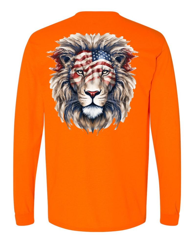 American Flag Lion Head 2 - AllTrade Apparel