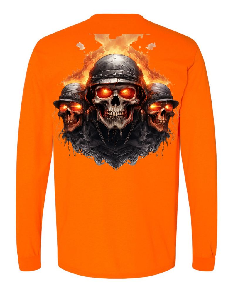 Three Burning Skull - AllTrade Apparel