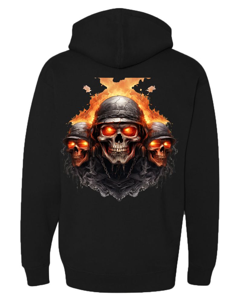 Three Burning Skull - AllTrade Apparel