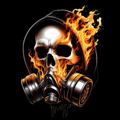 Burning Skull On Painter Mask - AllTrade Apparel