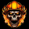 Flaming Skull - AllTrade Apparel