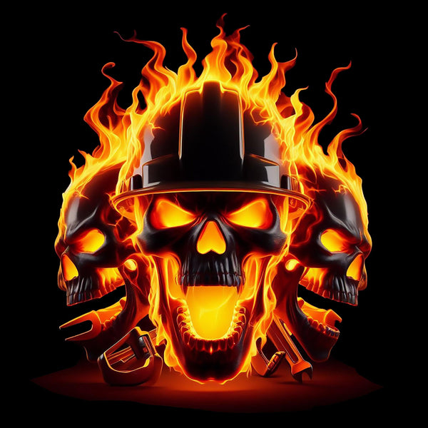 Three Flaming Metal Worker - AllTrade Apparel