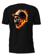 Flaming Construction Worker Skull - AllTrade Apparel