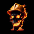 Flaming Skull 2 - AllTrade Apparel