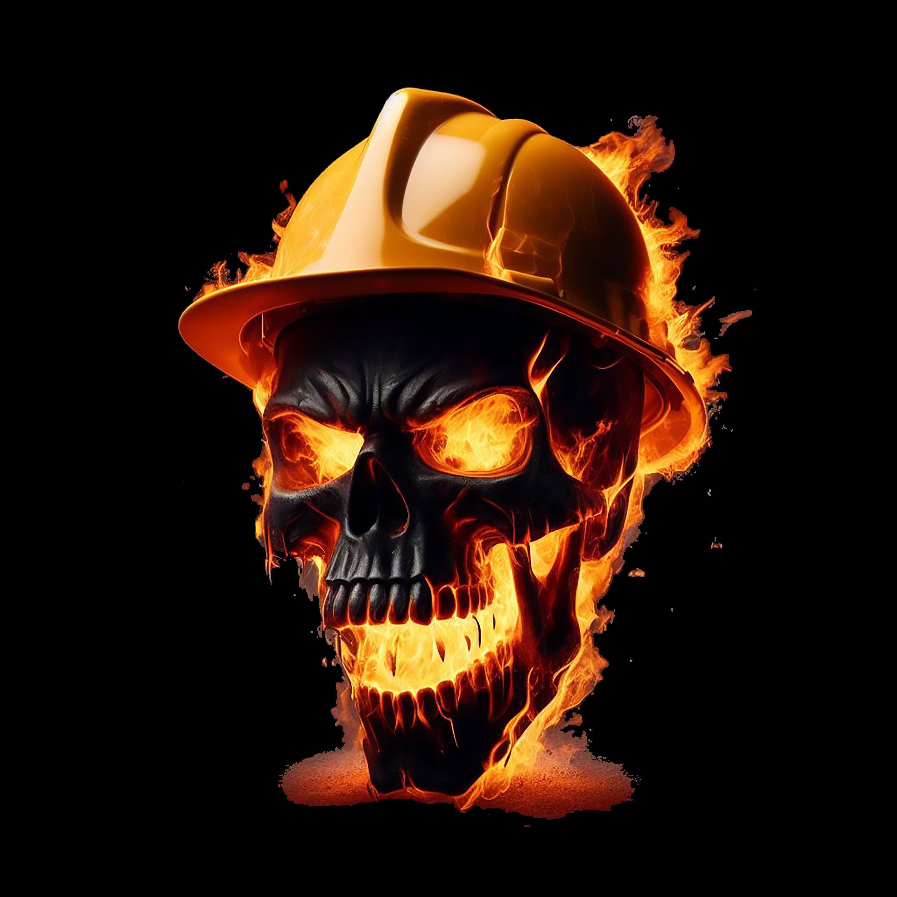 Flaming Skull 2 - AllTrade Apparel