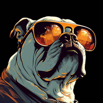 Bulldog Wearing Sunglasses - AllTrade Apparel