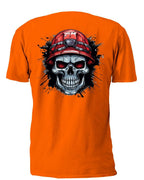 Angry Skull Wears Red Safety Hat - AllTrade Apparel