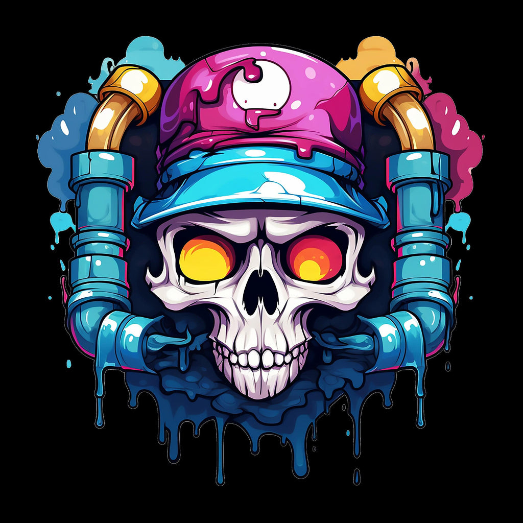 Colorful Skull Plumber - AllTrade Apparel