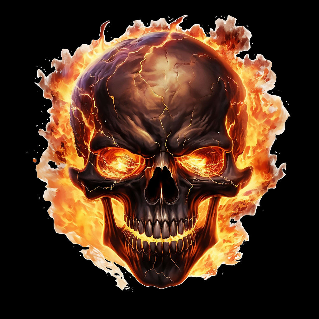 Burning Angry Skull 2 - AllTrade Apparel