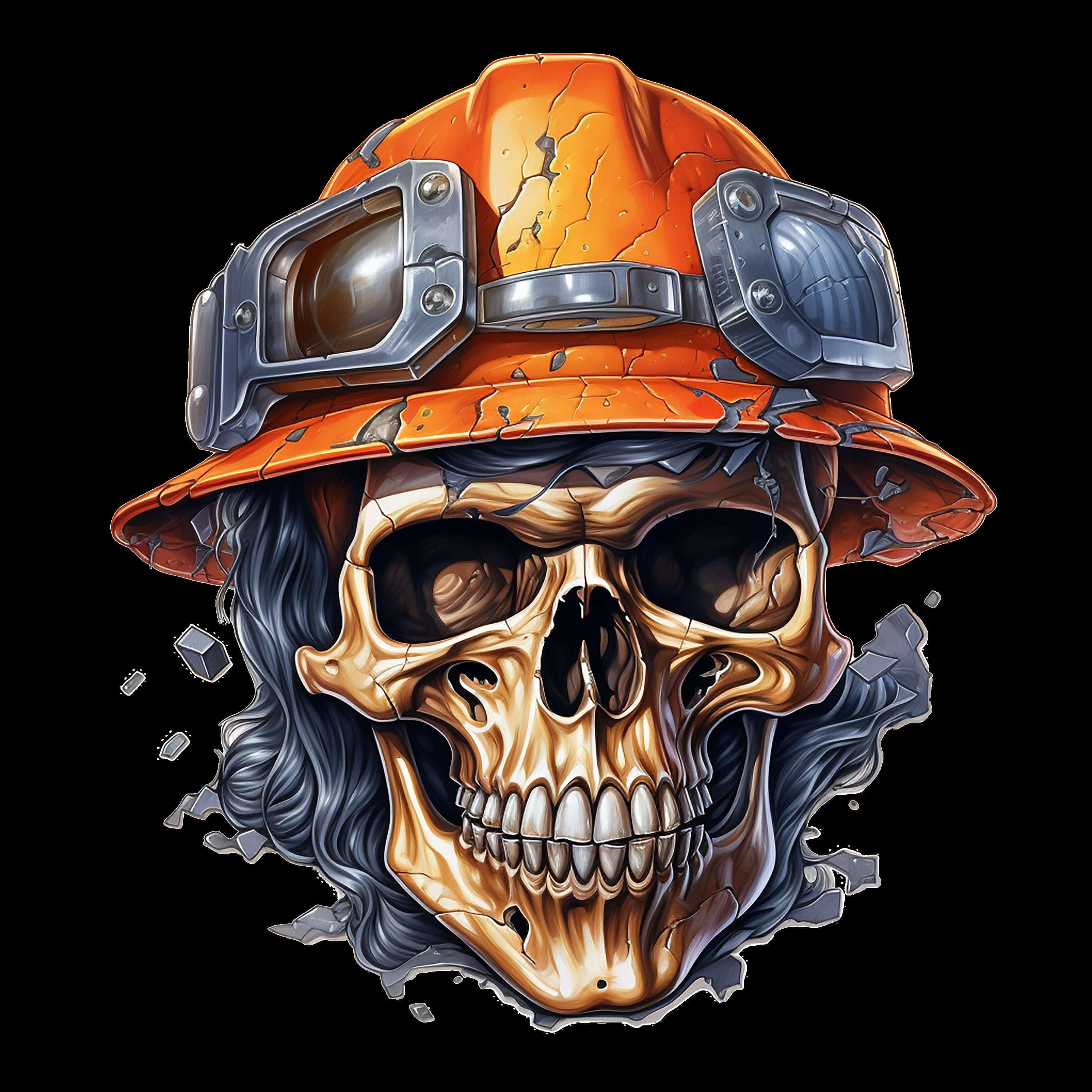 Skull Wearing Hardhat - AllTrade Apparel