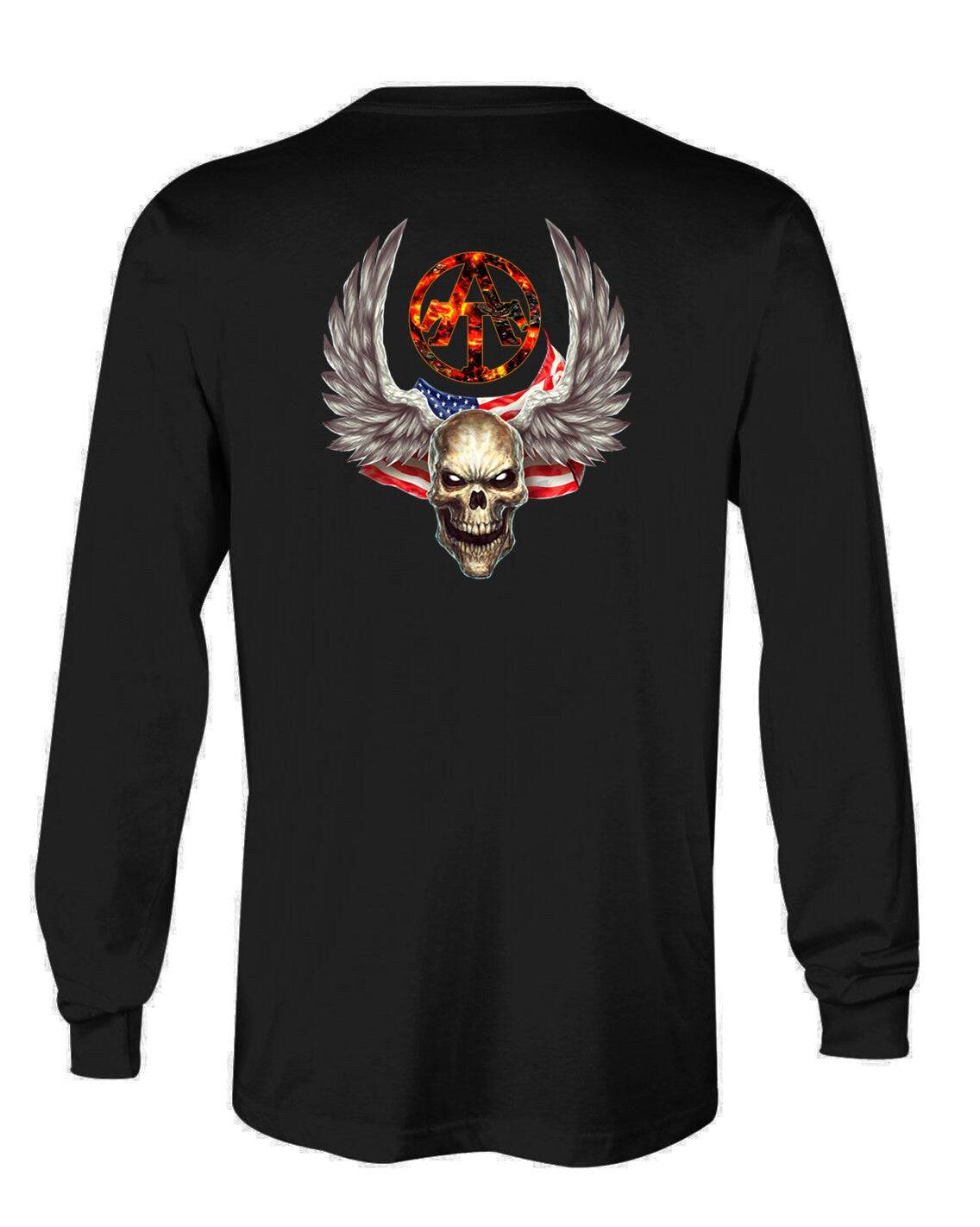 Winged Skull T-Shirt, Longsleeve, Sweatshirt & Hoodie - AllTrade Apparel