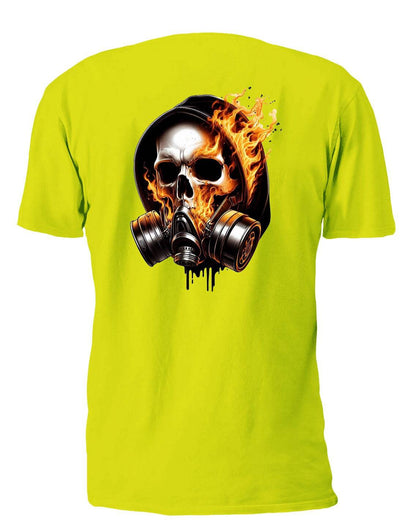 Burning Skull On Painter Mask - AllTrade Apparel