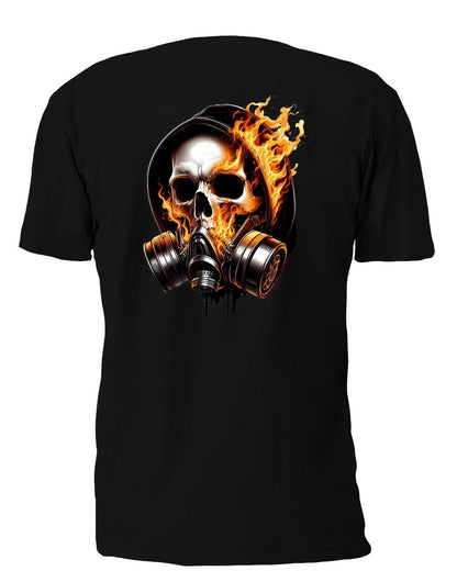 Burning Skull On Painter Mask - AllTrade Apparel