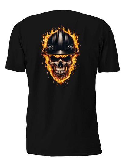 Flaming Skull Black Hardhat - AllTrade Apparel