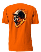 Flaming Construction Worker Skull - AllTrade Apparel
