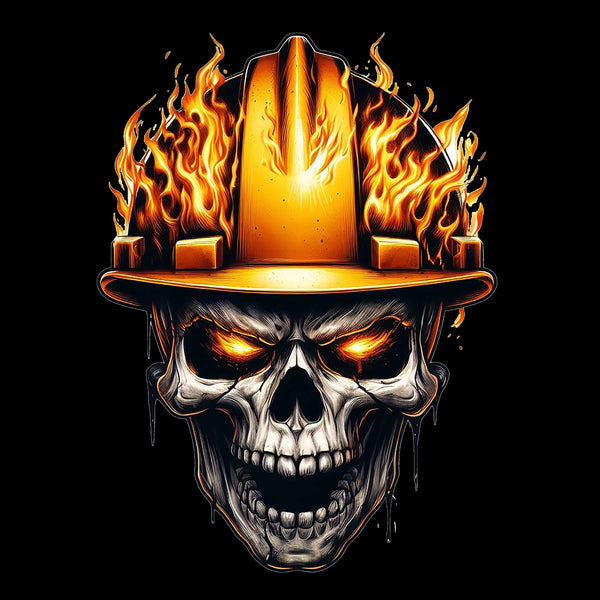Flaming Hardhat Skull - AllTrade Apparel