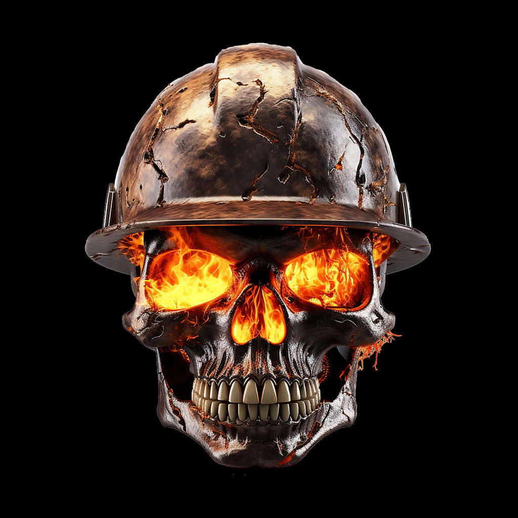 Burning Angry Skull - AllTrade Apparel