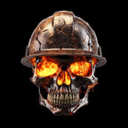 Burning Angry Skull - AllTrade Apparel