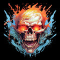 Color Splash Angry Skull - AllTrade Apparel