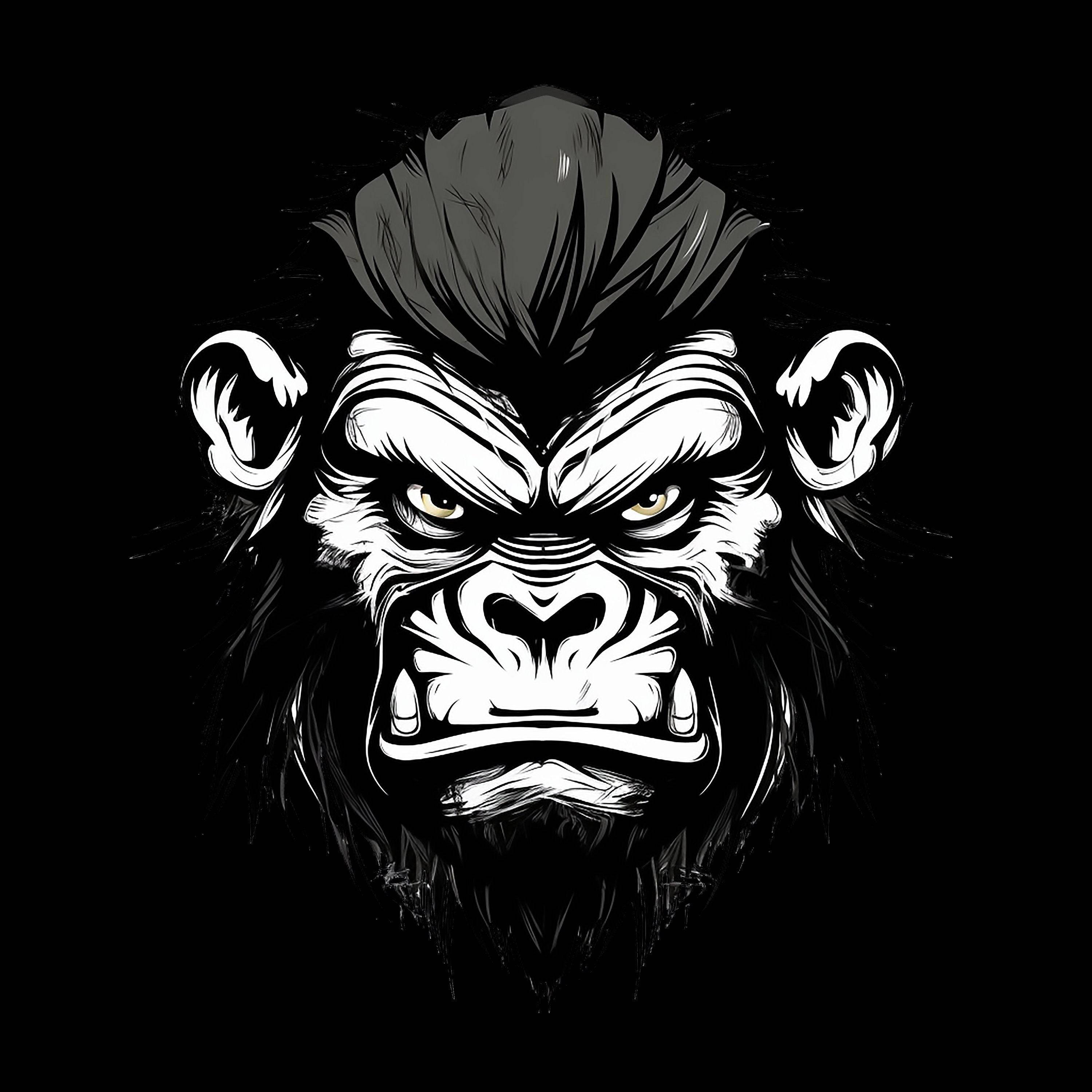 Angry Ape Face 3 - AllTrade Apparel