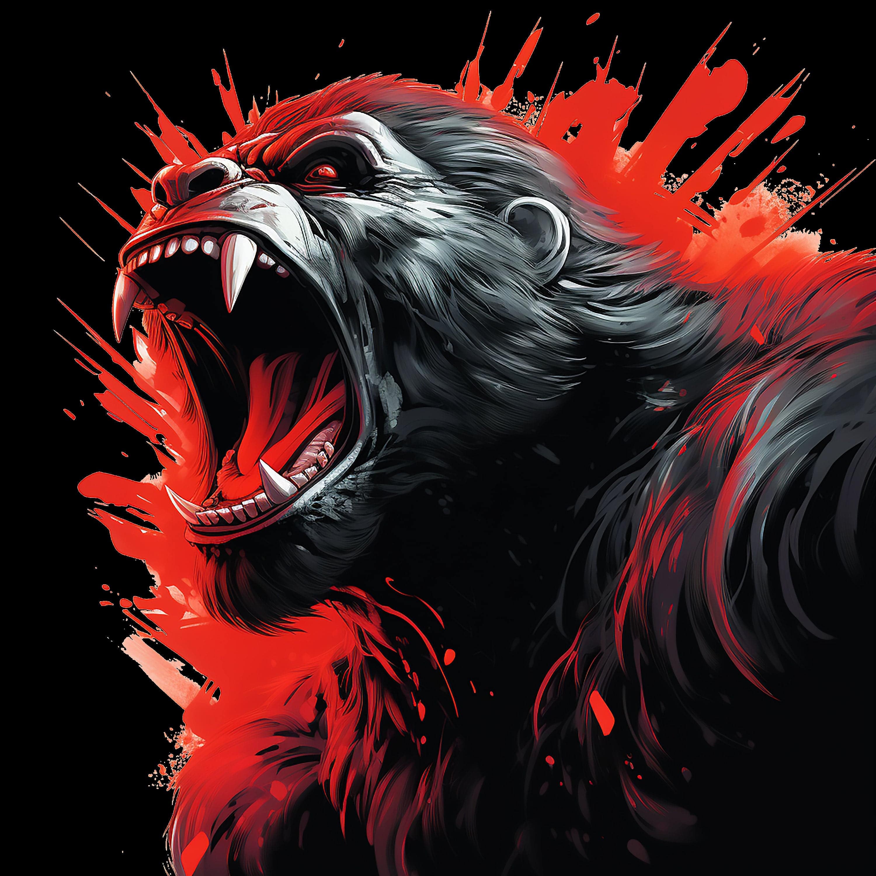 Angry Ape Face 4 - AllTrade Apparel