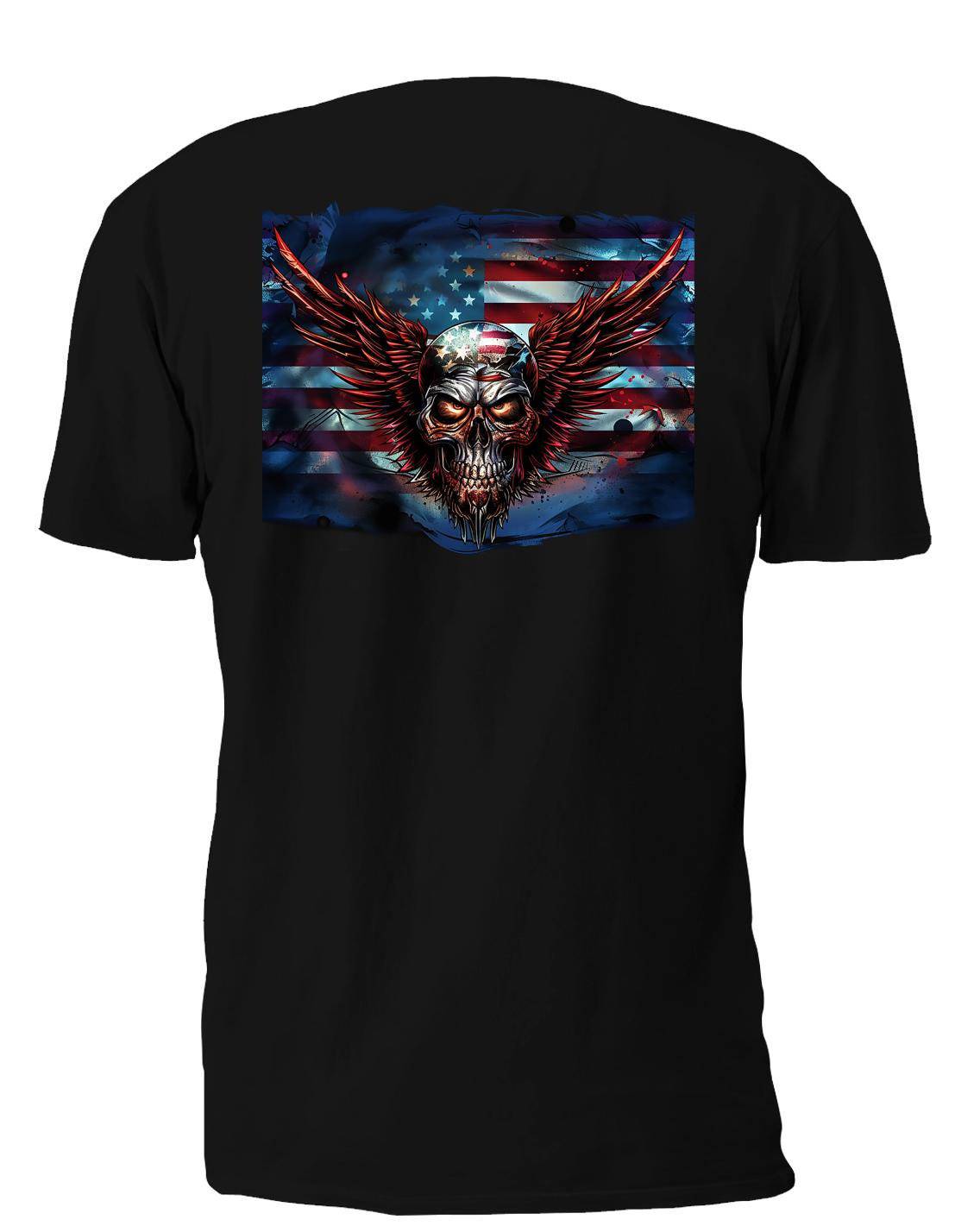 Winged Skull 4 T-Shirt, Longsleeve, Sweatshirt & Hoodie - AllTrade Apparel